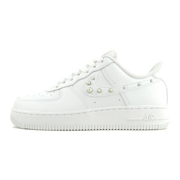 エア フォース 1 NIKE WMNS AIR FORCE 07 PEARL SWOOSH wht/wht