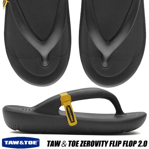 TAW＆TOE ZEROVITY FLIP FLOP 2.0 BLACK トー＆トー サンダル