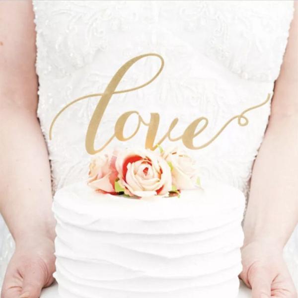 木製 ケーキトッパー LOVE ラブ 結婚記念日 結婚 結婚式 飾り 受付 室内装飾 前撮り 演出 アイテム ケーキデコレーション ウッド 木製TP WD-love