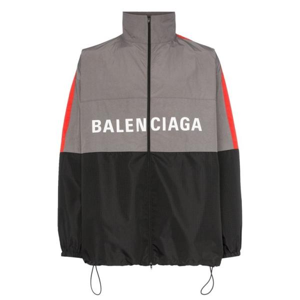 バレンシアガ ジップアップ ロゴ ジャケット ウインドブレーカー 切り替えカラー オーバーサイズ トラックジャケット 534317 TDO05  1408 BALENCIAGA