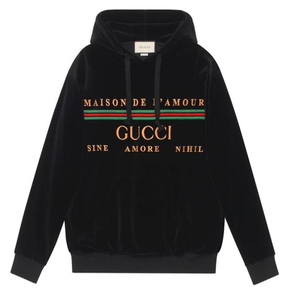 GUCCI グッチ スウェット Tシャツ ベロア エンブロイダリー シェニール-