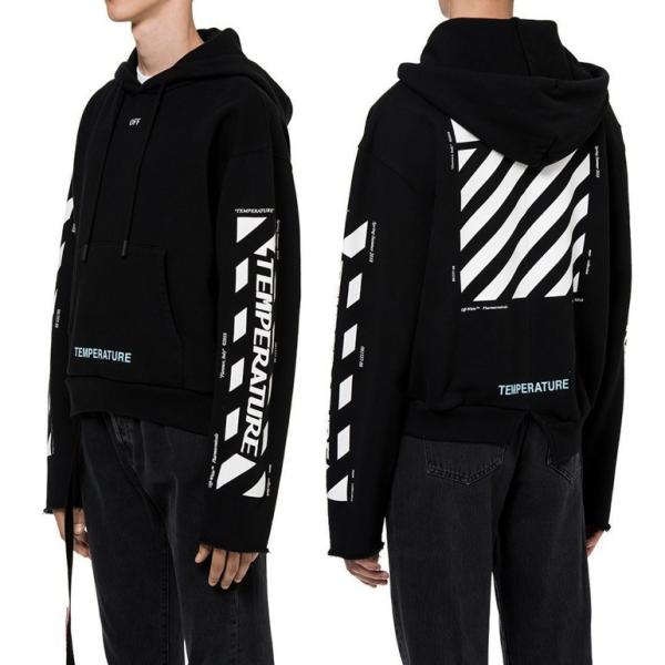 オフホワイト Temperature プリント パーカー フーディー バッグ