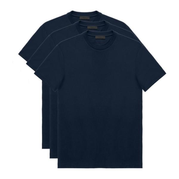 プラダ 3パック コットンジャージーTシャツ クルーネック 