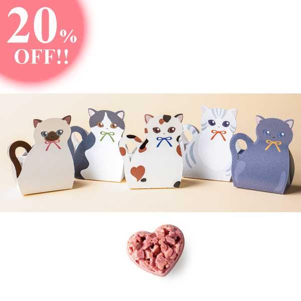 「かわいい！」ってみんなに注目されそうな猫のパッケージ。