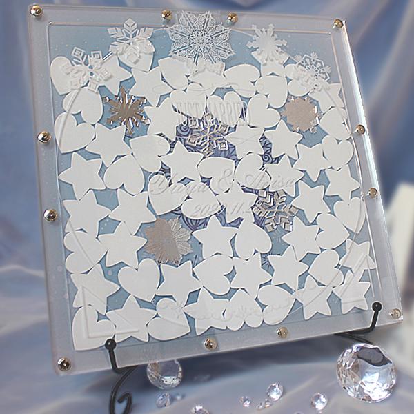 ウェディングドロップス クリスタルスノー ドロップス アクリル製 ウエルカムボード 四季 冬 ウィンター 雪 結晶 結婚式 披露宴 ウエディング ゲスト参加型