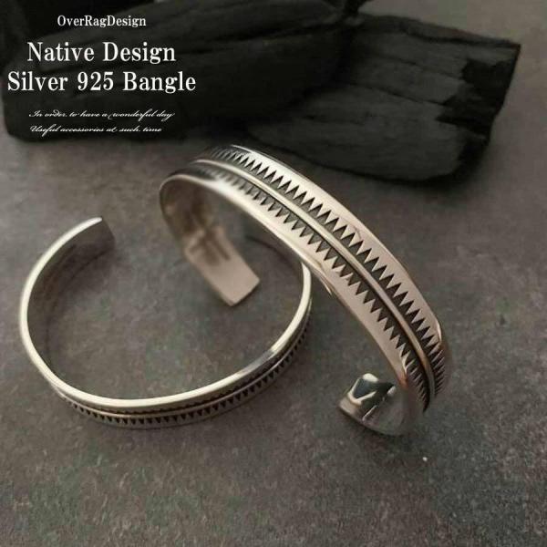 バングルメンズターコイズシルバー925バングルブレスレットターコイズネイティブ925シルバーバングル