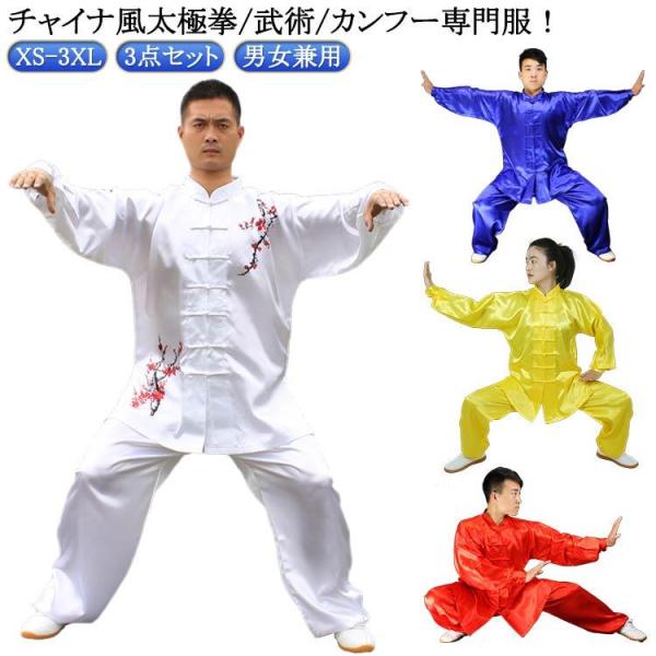 太極拳 武術 服 レディース 大人 学園祭 太極拳 中華風スポーツ運動服 太極拳 舞台演出服 カンフー 男女兼用団服 朝練 試合選択太極拳 太極拳専門