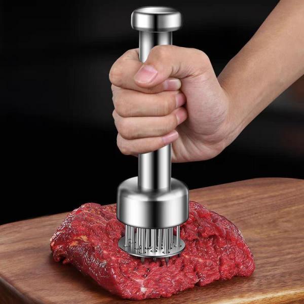 肉筋切り器 肉たたきミートハンマー針 ステーキ 肉刺し 肉軟化 ミートハンマーデバイス 24針 316ステンレススチール 牛肉 ステーキポーク肉