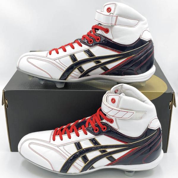 ASICS 【サイズ交換送料無料】ホワイト×ネイビー アシックス