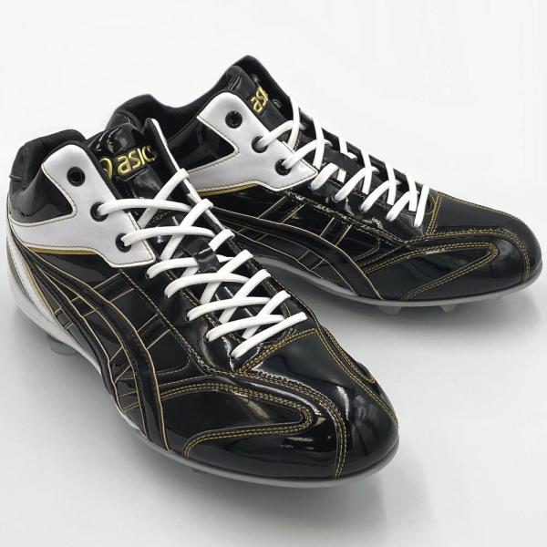 ASICS（アシックス） 【サイズ交換送料無料】ブラック×ゴールド 野球