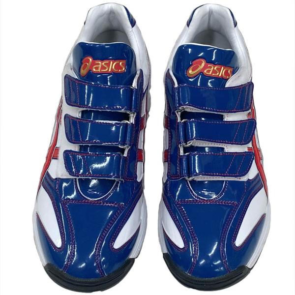 ASICS スポーツシューズ 赤/青 ベルクロ ASICS（アシックス） 【サイズ交換送料無料】ブルー×レッド 野球