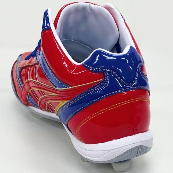 ASICS 【サイズ交換送料無料】レッド×ブルー アシックス 野球