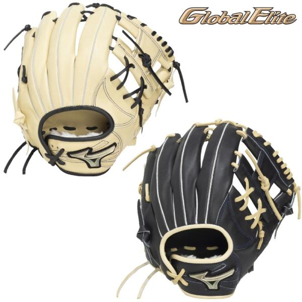 軽量感と馴染みやすさのあるオーソドックスな仕様のグラブ！ソフトボール用グローバルエリートSELECT内野手向け：サイズ9カラー0980：ブラック×ブロンド8009：ブロンド×ブラックポジション内野手向け素材受球面／背面：天然皮革（牛革）軟式...