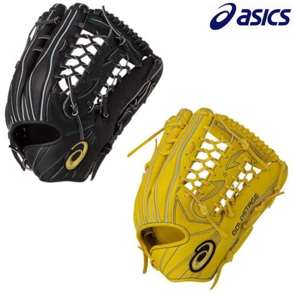 ASICS アシックス 野球 軟式グラブ グローブ 外野手用 ゴールド ASICS アシックス 野球 軟式グラブ グローブ 外野手用 ゴールド