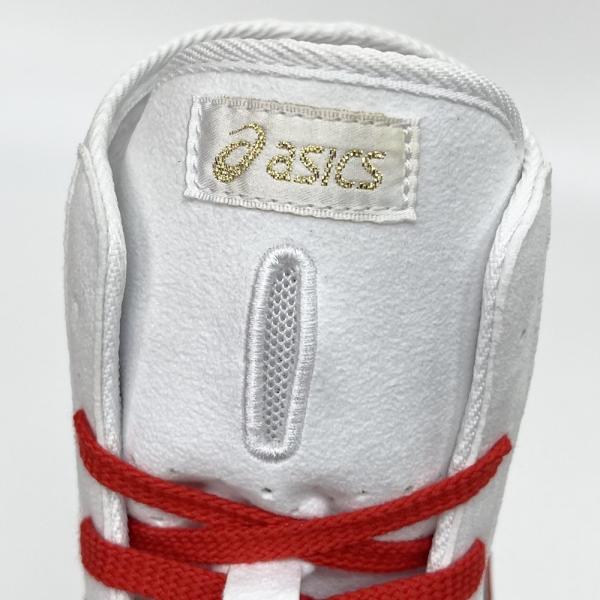 asics ボクシング/レスリングシューズ 白/銀 レッド×ホワイト×シルバー