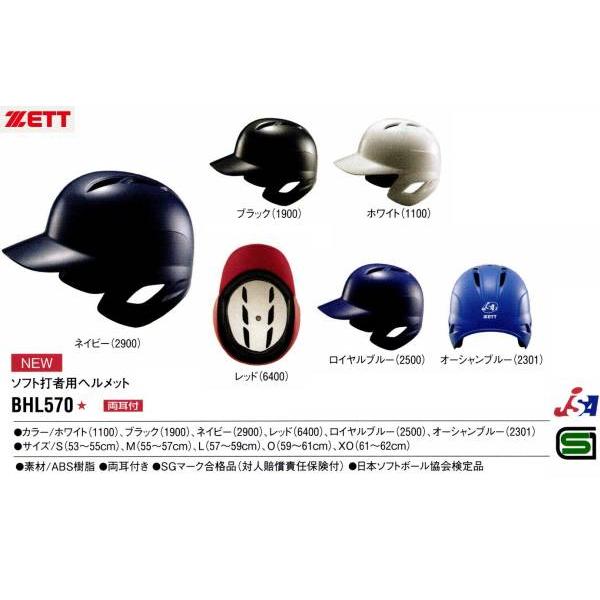 ゼット（ZETT） 野球 ソフトボール打者用 ヘルメット 両耳付き