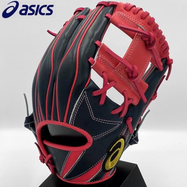 ASICS（アシックス） 限定品 内野手用 ネイビー×ピンク 野球 軟式