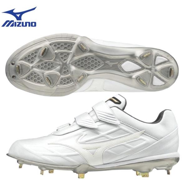 MIZUNO - ミズノ スパイク 27cm ミドルカット ブラック 高校野球対応 埋込金具 MIZUNO ミズノ 野球スパイク ミッドカット グローバルエリートCQ