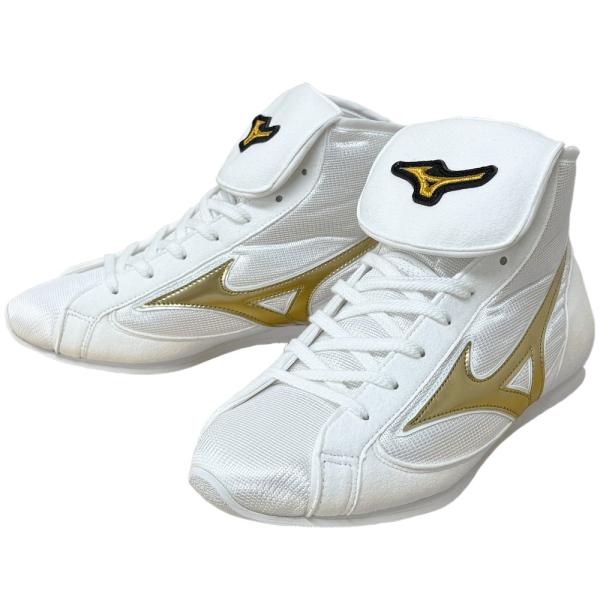 ミズノ ボクシングシューズ イージースペクトラ 05シルバー×52ゴールド縁取り MIZUNO ミズノ ボクシングシューズ イージースペクトラ 05