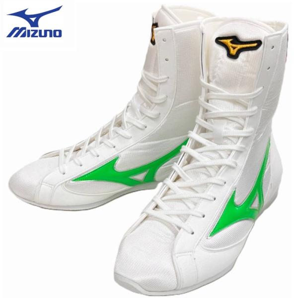 Mizuno ボクシングシューズ ホワイト/グリーン MIZUNO（ミズノ） ボクシングシューズ イージースペクトラ 37