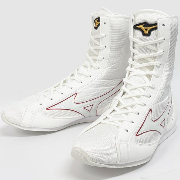Mizuno ボクシングシューズ ホワイト/ピンク エナメル Mizuno ボクシングシューズ ホワイト/ピンク エナメル Mizuno