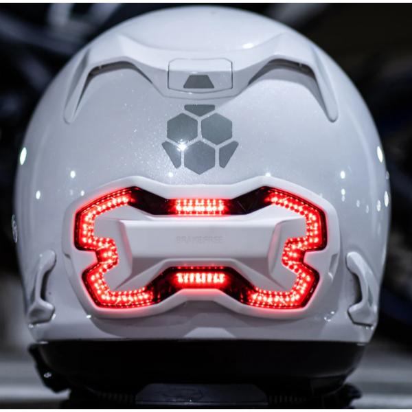 ワイヤレスブレーキライト ヘルメット用 LED 在庫有 ブレーキフリー 白 ハイマウント ストップランプ スマート