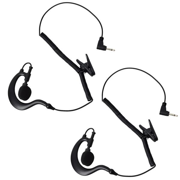 HYS TC-617 φ3.5mm インカム イヤホン ケンワッド用 KMC-70 KMC-72マイクロホン用 耳掛け型イヤホン 片耳 (2個セット)