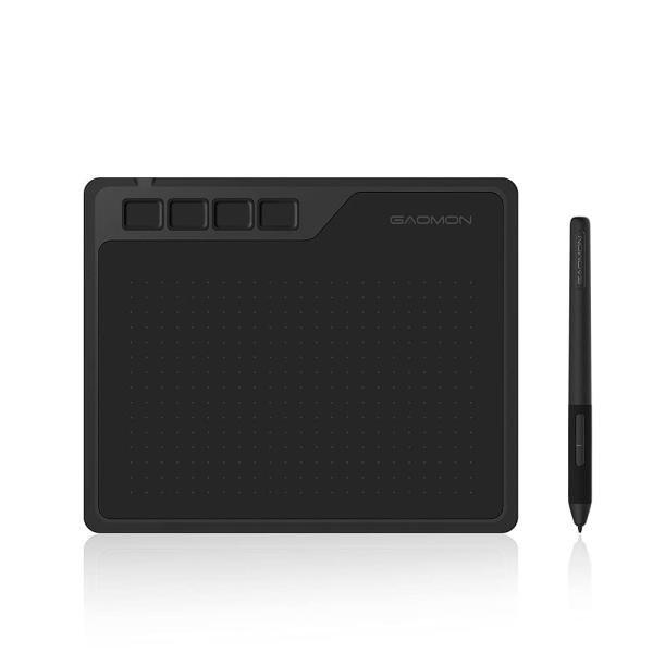 GAOMON ペンタブ S620 6.5x4インチ 板タブ 筆圧8192レベル ４つショートカットキー 充電不要ペン Windows/mac/Andr