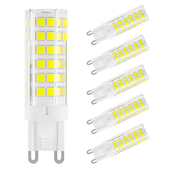 DiCUNO LED電球 G9口金 セラミックス LEDランプ 調光不可能 5W 500lm 全方向照明 6000K 昼白色 50Ｗハロゲンランプ相当