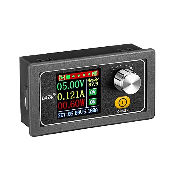 DROK DC調整可能な定電圧レギュレーター 昇降圧転換器 6.0V-36V 9v12vからDC0.6-36V 24v 5A 電源パネル 定電流電圧
