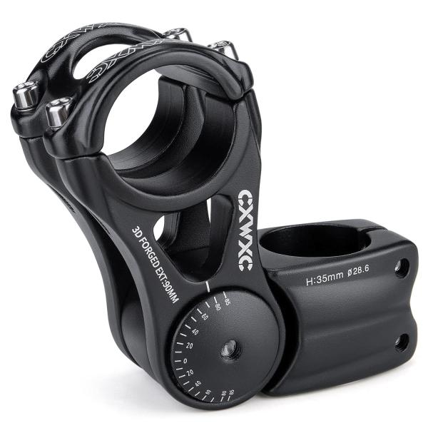 CXWXC ステム 140度角度調整 クランプ径/ 31.8mm ハンドルステム 自転車 アジャスタブルステム 90/110/130/145mm シテ