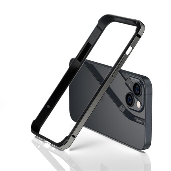 【YMXPY】iPhone14との互換性あり アルミバンパーケース メタル+シリコンフレーム 二重構造 レンズ保護 軽量 ストラップ穴 耐衝撃 サイド