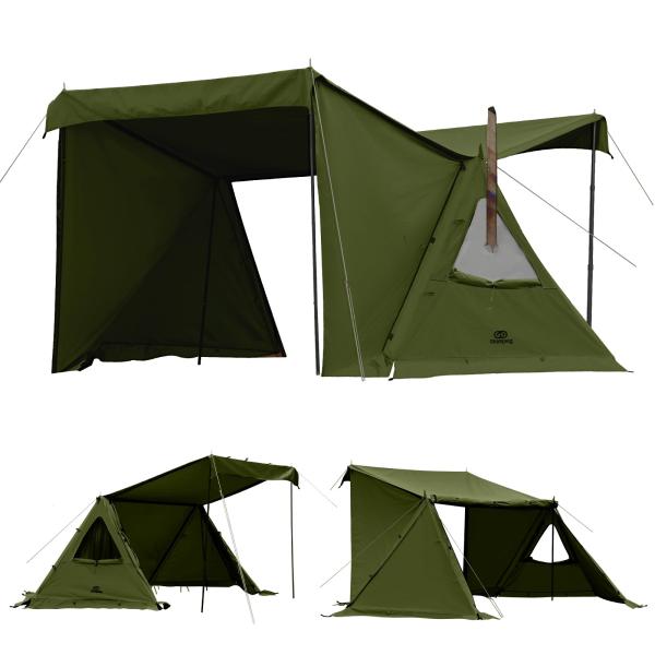 他サイト： GOGlamping G・G PUP 2.0パップテントTC 1人用 【メッシュ/耐熱シート三角窓】 ソロテント ポリコットン【アルミポール+スカートの商品画像