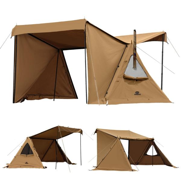 他サイト： GOGlamping G・G PUP 2.0パップテントTC 1人用 【メッシュ/耐熱シート三角窓】 ソロテント ポリコットン【アルミポール+スカートの商品画像