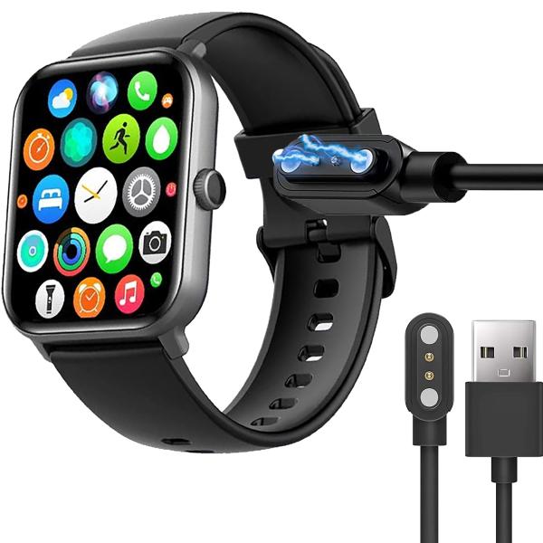 Lamshaw for HOIBAIスマートウォッチ ケーブル, USB 磁気充電ケーブル 磁気吸着 1メートル 対応 HOIBAI KW105 PR