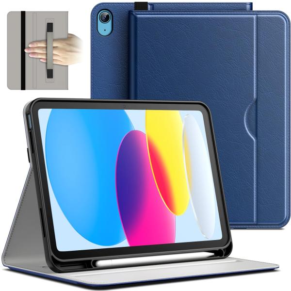 JETech iPad（A16）ケース 第11/10世代（2025/2022モデル）用PUレザー ビジネスフォリオ タブレット保護カバー Pencil