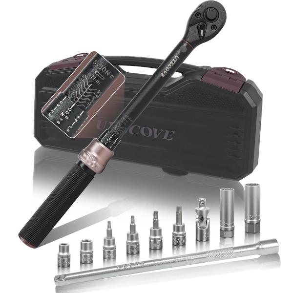 UYECOVE トルクレンチセット バイク プレセット型 差込角9.5mm (3/8インチ) 5-60N.m