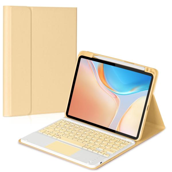 iPad第10世代 2022/ iPad (A16) 2025 第11世代 キーボードケース タッチパッド搭載 上側ペンホルダー スタンド機能 全面保