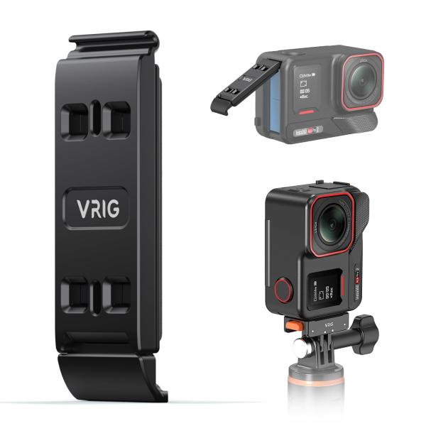 VRIG Insta360 Ace Pro2用 バッテリーカバー クイックリリースマウント 縦方向 撮影 アルミ素材 バッテリー蓋 非防水 Insta