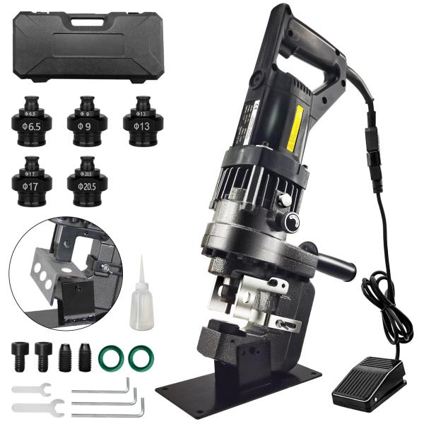 電動油圧パンチャー 油圧式パンチ 110V ダイスΦ6.5~20.5mm 銅板 アルミ板 鋼板 鉄板 チャンネル鋼 山形鋼対応 アングルパンチャー