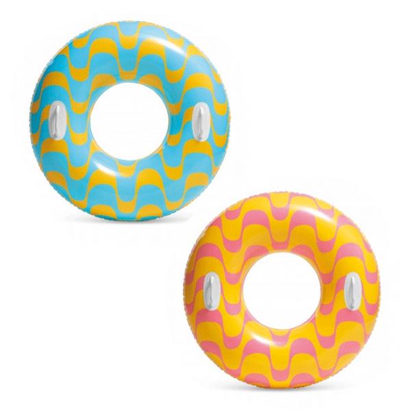 [Release date: July 7, 2018]子供から大人まで使用することができます。浮き輪には取ってが付ているので、上に乗ったり、掴んだりするのに、とても便利です。浮き輪 ９１センチ 取って付 大人 子供用 うきわ○カラー：　ブ...