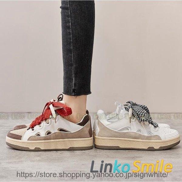 スニーカー レディース ダンス 夏 厚底 ダッドスニーカー 靴 美脚 シューズ カジュアル 21 代 30代 40代 50代 Ls1110 Linko Smile 通販 Yahoo ショッピング