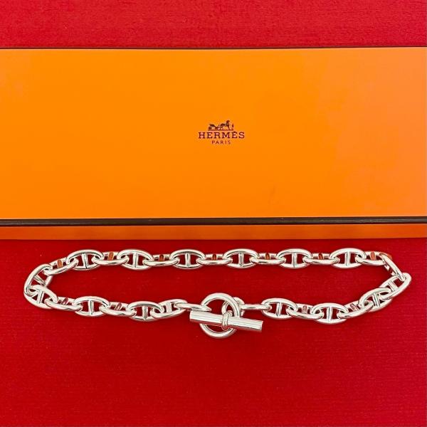 【極美品】HERMES シェーヌダンクルGM シルバー925 HERMES 極 美品 エルメス シェーヌダンクル GM 29コマ シルバー