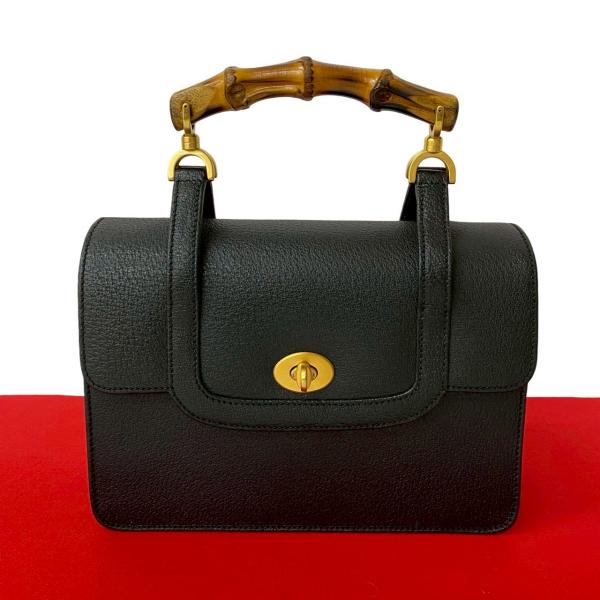GUCCI オールドグッチ ヴィンテージ バンブー ロック 金具 ハンドバッグ GUCCI ほぼ未使用 グッチ オールドグッチ ヴィンテージ バンブー