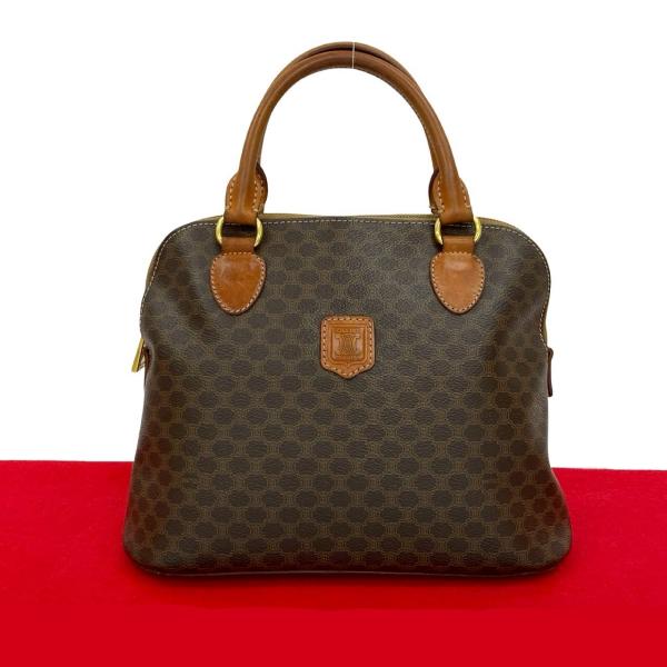 【美品】CELINE セリーヌ ボストンバッグ　マカダム 日本直送 名牌中古包 】CELINE セリーヌ マカダム ボストン