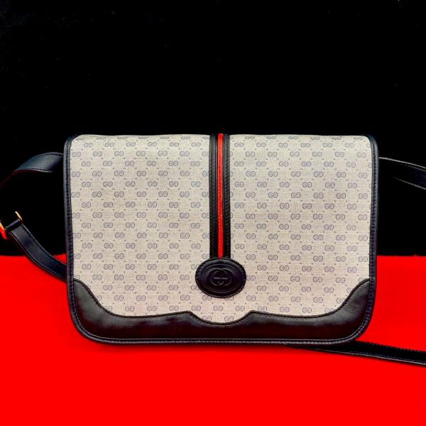 GUCCI 極 美品 グッチ オールドグッチ シェリーライン マイクロ