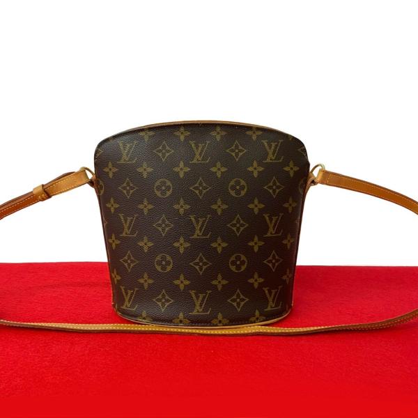 極 美品 袋付き LOUIS VUITTON ルイヴィトン ヴィンテージ ドルーオ モノグラム レザー ショルダーバッグ ポシェット ブラウン 309-8 LOUIS VUITTON（ルイ・ヴィトン） 極 美品 ヴィンテージ ドルーオ