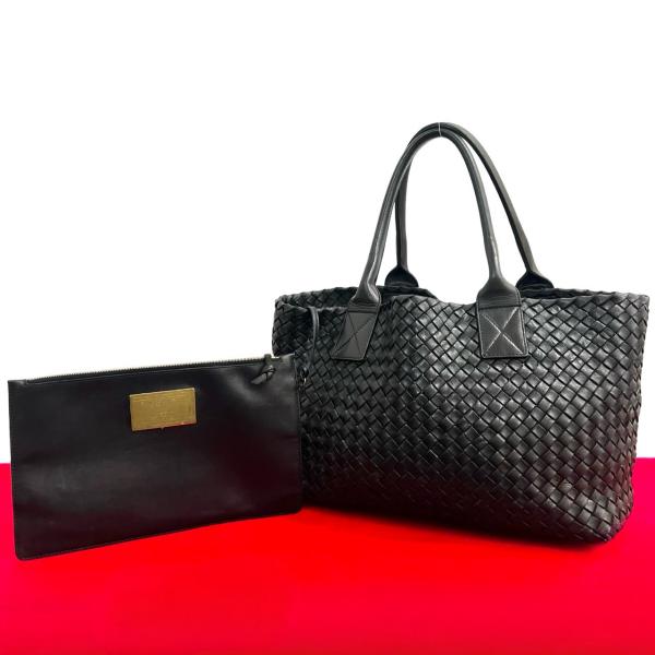 【たか様】ボッテガヴェネタ トートバッグ ハンド イントレチャート ブラック 極 美品 希少品 BOTTEGA VENETA ボッテガヴェネタ イントレチャート