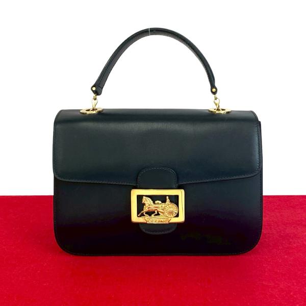 CELINE（セリーヌ） 極 美品 ヴィンテージ サークル ロゴ 馬車 金具