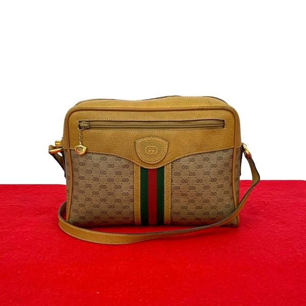 美品 GUCCI オールドグッチ シェリーライン  ポシェット ショルダーバッグ GUCCI（グッチ） 極 美品 オールドグッチ ヴィンテージ シェリーライン
